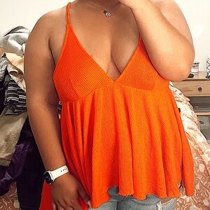 URBAN OUTFITTERS SUMMER SPAGHETTI STRAP ORANGE TOP